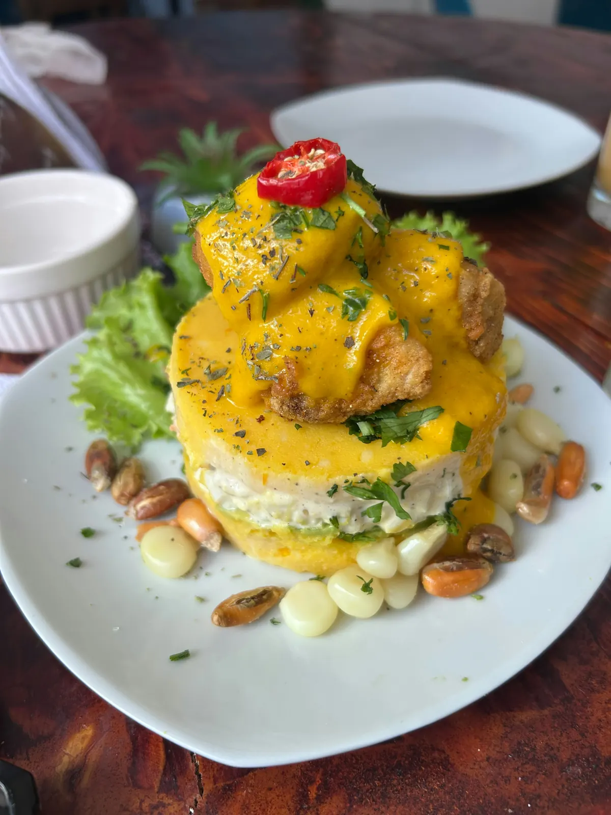 Peruvian shrimp causa